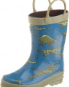 Hatley Boys 2-7 Children's Blue Dino Rubber Boot, Newport Blue, 12