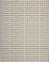 Area Rug 6x9 Rectangle Transitional Grey - Cream Color - Safavieh Courtyard Rug from RugPal