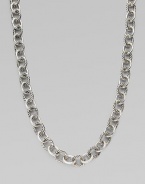 Alternating smooth and cable links create a dramatically long necklace that's both classic and of-the-moment with true Yurman style. Sterling silver Length, about 33¼ Spring ring clasp Imported