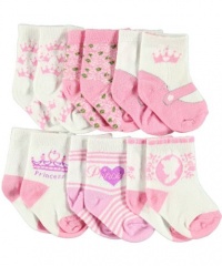 6 Pairs Pink Disney Princess Socks