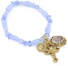 The Vatican Library Collection Blue Beaded Gold-Tone Charm Bracelet