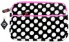 Disney P7100PD 7-Inch Princess Portable DVD Player Case , Neoprene Sleeve with Extra Zipper Pocket-Color: Polka Dots with Magenta Accent Zipper + NuVur keychain