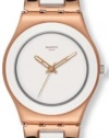 Swatch Rose Pearl White Dial Rose Gold-Tone Stainless Steel Ladies Watch YLG121G