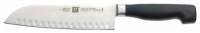 Zwilling J.A. Henckels Twin Four Star Series 7-Inch Santoku Knife with Hollow Edge