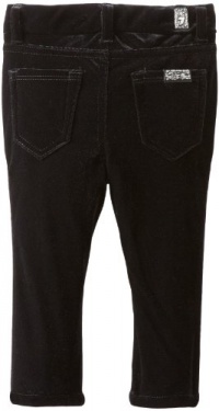 7 For All Mankind Baby-Girls Infant Skinny Velveteen Pant, Black, 18 Months