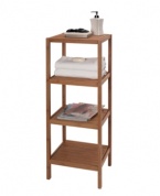 Take your organization to new heights with the Eco 4-shelf tower. Featuring hand-crafted, eco-friendly bamboo wood for decorative and functional storage perfect for the bath or any room in your home. Easy assembly, hardware included.