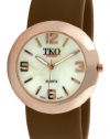 TKO ORLOGI Women's TK614-RBR Rose Gold Slap Metal Brown Watch