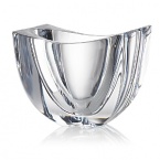 Lead crystal is sculpted for brilliance in this evocative bowl from Rogaska, designed with a contemporary shape that complements your fine home décor.