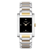 ESQ by Movado Men's 07301380 Venture Two-Tone Black Rectangular Dial Watch