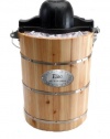 Maxi-Matic EIM-506 Elite Gourmet 6-Quart Old-Fashioned Pine-Bucket Electric/Manual Ice-Cream Maker