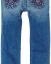 True Religion Girls 2-6x Julie Super T-Stitch Skinny Fit Jeans, Stampede, 3