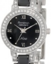 Armitron NOW Women's 753919BKSV Swarovski Crystal Accented Silver-Tone and Black Ceramic Watch