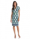 Anne Klein Women's Lattice Print Belted Dress