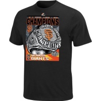 San Francisco Giants Youth Black Majestic 2012 World Series Official Champions Rings T-Shirt