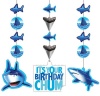 Creative Converting Shark Splash Hanging Decorations, 3 Pack