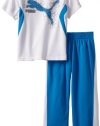 Puma - Kids Boys 2-7 Little Cat Pant Set, White, 4