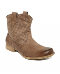 Roxy's Buckeye booties feature a perforated upper that adds tons of interesting texture to this brief but beautiful style.