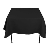 70 in. Square Polyester Tablecloth Black