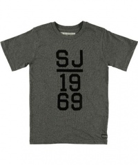 Sean John Bold Fuzz T-Shirt (Sizes 8 - 18) - charcoal gray, 18