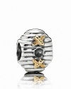 Catch a buzz from PANDORA's beautiful beehive charm in sterling silver & 14K gold.