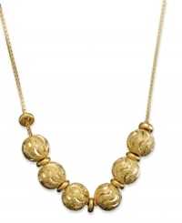 Go for the bold. Giani Bernini's necklace, set in 24k gold over sterling silver, features glistening sparkle beads for a stylish statement. Approximate length: 16 inches.