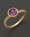 From the Jaipur collection, a brilliantly hued amethyst stone in 18 karat yellow gold. From Marco Bicego.