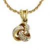 Diamond Love-Knot Pendant in 14K Yellow Gold with 20in. chain