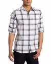 Kenneth Cole Men's Exploded Plaid Shirt