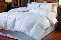 800 Thread Count Cabana Stripe Goose Down Comforter Full/Queen