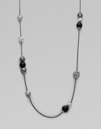 From the David Yurman Element Collection. Sterling silver, hematite and black onyx stations are suspended on a mini box chain.Hematite & black onyx Sterling silver Length, about 48 Lobster clasp closure Imported 