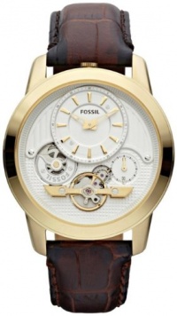 Fossil Grant Twist Leather Watch Brown