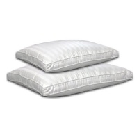 800 Thread Count Cabana Stripe White Down Pillow Jumbo