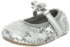 Stuart Weitzman Layette Baby Gardina Ballet Flat (Infant/Toddler),Silver,4 M US Toddler