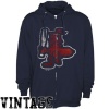 MLB Majestic Boston Red Sox Navy Blue Built Tough Cooperstown Full Zip Hoodie