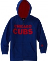 MLB Youth Chicago Cubs Fleece Full Zip Hoodie (Western Blue, Large)