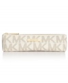 Aspiring novelists and poets-to-be: when it comes to your craft take a signature approach, like this logo-splashed pencil case from MICHAEL Michael Kors. Slender, sleek and outfitted with golden accents, it's the perfect place to stash your stylos.