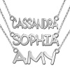 Macy Nameplate Charm and Necklace in Sterling Silver, 1 inch