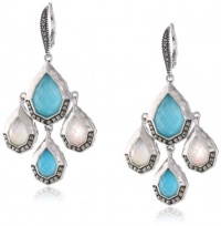 Judith Jack Carnaval Sterling Silver and Turquoise Triple Drop Earrings