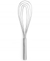 The chef's choice for folding ingredients into delicate mixes or stirring smaller batches, this stainless steel flat whisk is a smart & handsome addition to your kitchen arsenal. Plus, the durable design is dishwasher-safe for hassle-free prep from start to finish.