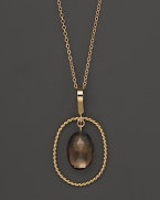 Rosecut smoky quartz adds rich sparkle to 14K yellow gold. By Nancy B.