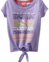 Puma - Kids Girls 2-6X Peace Love Tee, Purple, 4T