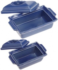 Esprit de Cuisine by Appolia Retangular 2 Piece Terrine With Lid Set, Blue