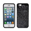 Avyden DURA Series TPU Case for Apple iPhone 5 - Black 3D Rose