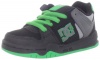 DC Kids Mongrel Skate Shoe (Little Kid/Big Kid),Black/Dark Shadow/Green,3 M US Little Kid