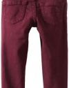 True Religion Girls 2-6X Casey Stitch Pant, Bordeaux, 2