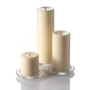 Set of 3 Hand Poured Ivory Unscented Richland Pillar Candles