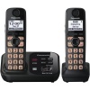 Panasonic KX-TG4732B DECT 6.0 Cordless Phone with Answering System, Black, 2 Handsets