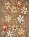 Safavieh Blossom Collection BLM784B Handmade Camel and Multi Hand Spun Wool Area Rug, 2-Feet by 3-Feet