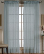 A vintage-inspired crushed material is heightened with shimmering geometric embroidery upon this Wavy Diamonds window panel. Available in an array of colors, it can be layered or left alone for a beautiful update.