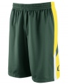 Get your game on while supporting your favorite NCAA team with these Oregon Ducks basketball shorts featuring Dri-Fit technology from Nike.